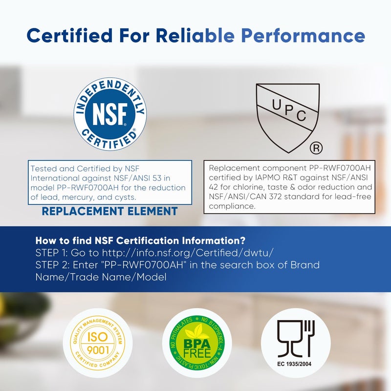 Pure Plus PUREPLUS DA29-00020B NSF/ANSI 53&42 Certified Replacement for SAMSUNG Fridge RF28HFEDTSR, RF263BEAESG, RF263BEAESR AA, HAF-CIN/EXP, RF28HMEDBSR/AA, RWF0700A Refrigerator Water Filter, 3PACK - Image 2